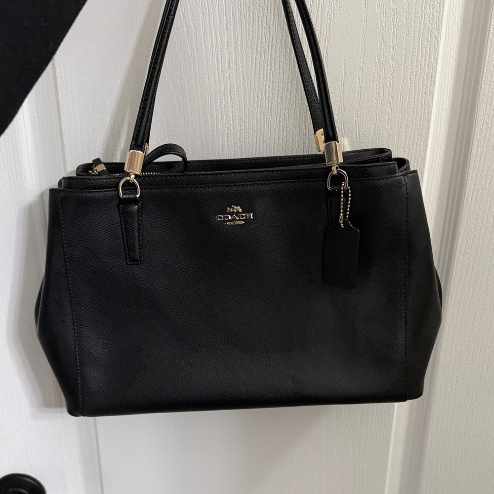 Coach Black Leather Shoulder Bag